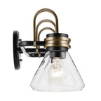 KICHLER 55155BKCLR Farum 26" 3-Light Vanity Light With Clear Glass In Black