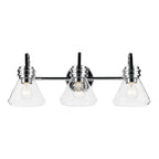 KICHLER 55155CHCLR Farum 26" 3-Light Vanity Light With Clear Glass In Chrome