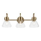 KICHLER 55155CPZCLR Farum 26" 3-Light Vanity Light With Clear Glass In Champagne Bronze