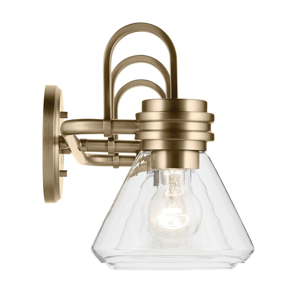 KICHLER 55155CPZCLR Farum 26" 3-Light Vanity Light With Clear Glass In Champagne Bronze