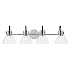 KICHLER 55156CHCLR Farum 34" 4-Light Vanity Light With Clear Glass In Chrome
