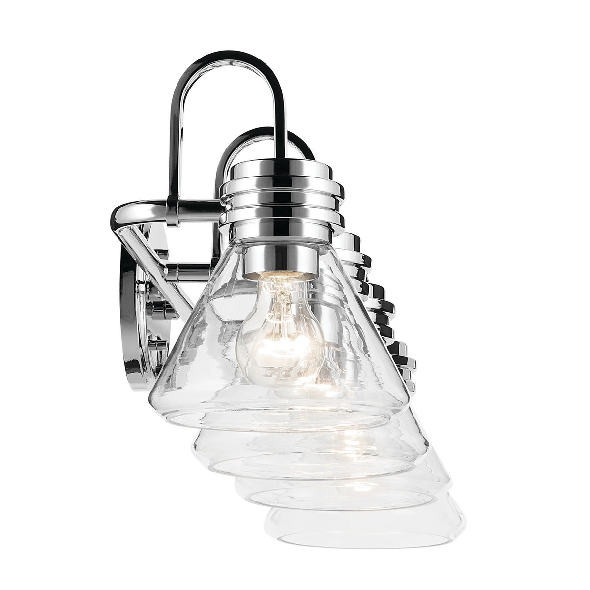 KICHLER 55156CHCLR Farum 34" 4-Light Vanity Light With Clear Glass In Chrome