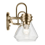 KICHLER 55154CPZCLR Farum 19.25" 2-Light Vanity Light With Clear Glass In Champagne Bronze