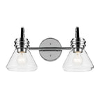 KICHLER 55154CHCLR Farum 19.25" 2-Light Vanity Light With Clear Glass In Chrome
