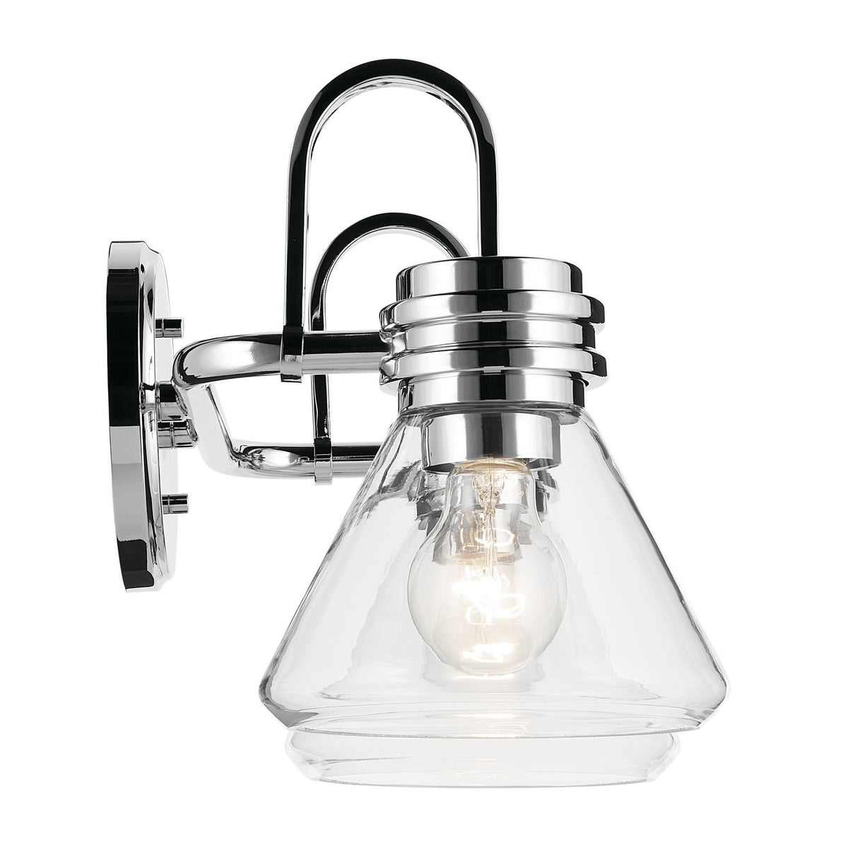 KICHLER 55154CHCLR Farum 19.25" 2-Light Vanity Light With Clear Glass In Chrome