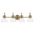 KICHLER 55156CPZCLR Farum 34" 4-Light Vanity Light With Clear Glass In Champagne Bronze