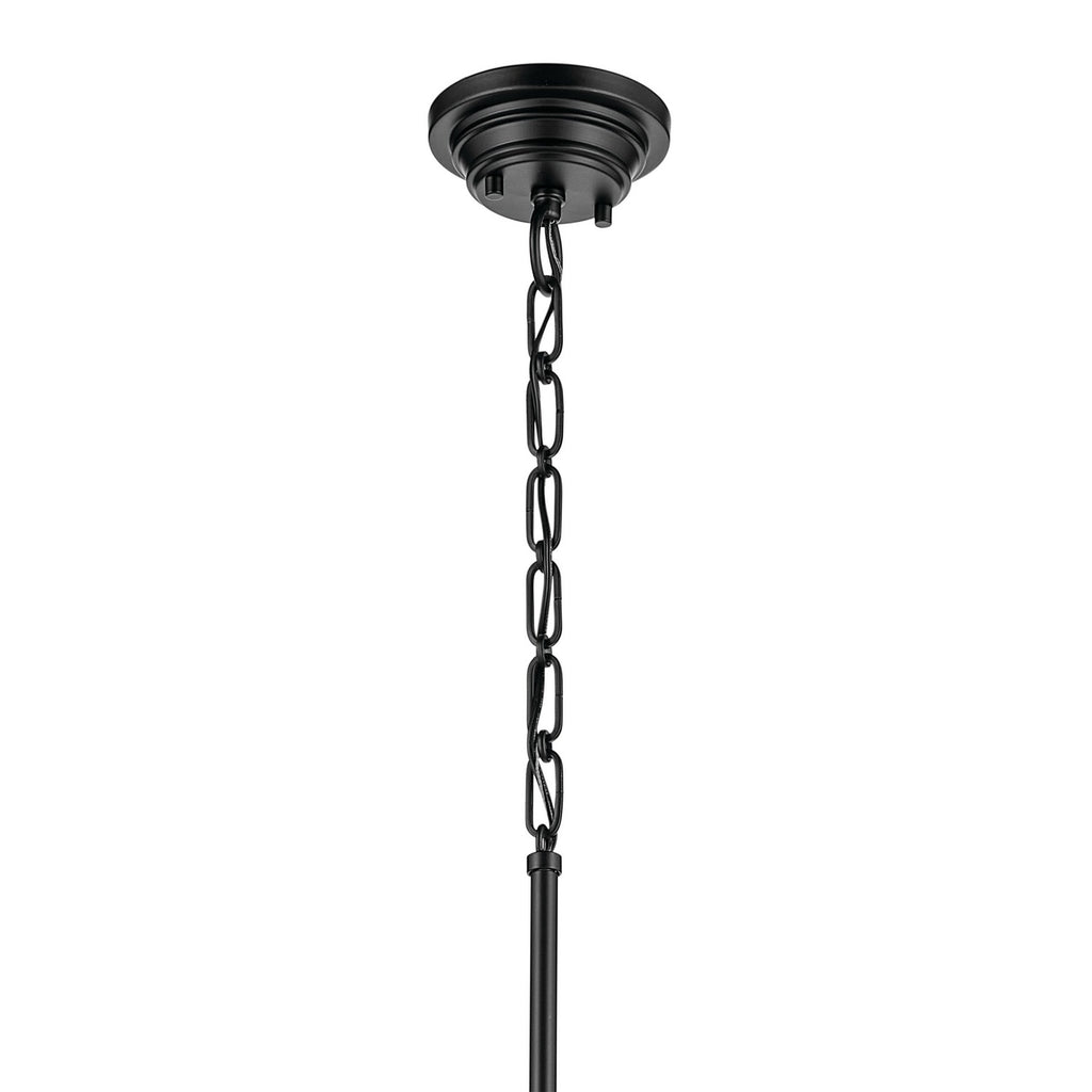 KICHLER 52661BKCLR Marsailli 19" 1-Light Medium Pendant With Clear Glass In Black