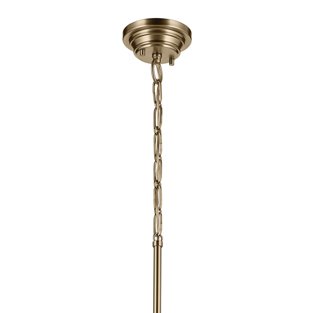 KICHLER 52661CPZCLR Marsailli 19" 1-Light Medium Pendant With Clear Glass In Champagne Bronze