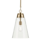 KICHLER 52661CPZCLR Marsailli 19" 1-Light Medium Pendant With Clear Glass In Champagne Bronze
