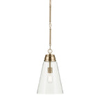 KICHLER 52661CPZCLR Marsailli 19" 1-Light Medium Pendant With Clear Glass In Champagne Bronze