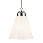KICHLER 52662PN Marsailli 19.75" 1-Light Large Pendant With Opal Glass In Brushed Nickel