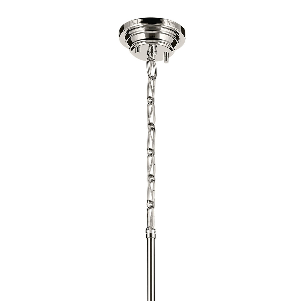 KICHLER 52661PNCLR Marsailli 19" 1-Light Medium Pendant With Clear Glass In Brushed Nickel
