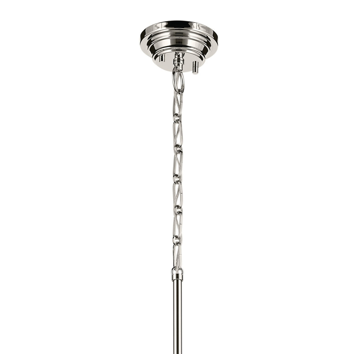 KICHLER 52661PNCLR Marsailli 19" 1-Light Medium Pendant With Clear Glass In Brushed Nickel