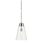 KICHLER 52661PNCLR Marsailli 19" 1-Light Medium Pendant With Clear Glass In Brushed Nickel
