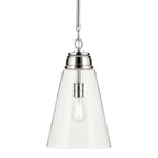 KICHLER 52661PNCLR Marsailli 19" 1-Light Medium Pendant With Clear Glass In Brushed Nickel