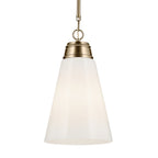 KICHLER 52661CPZ Marsailli 19" 1-Light Medium Pendant With Opal Glass In Champagne Bronze