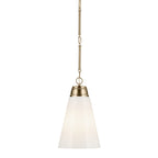 KICHLER 52661CPZ Marsailli 19" 1-Light Medium Pendant With Opal Glass In Champagne Bronze