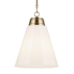 KICHLER 52662CPZ Marsailli 19.75" 1-Light Large Pendant With Opal Glass In Champagne Bronze