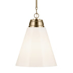 KICHLER 52662CPZ Marsailli 19.75" 1-Light Large Pendant With Opal Glass In Champagne Bronze