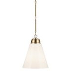 KICHLER 52662CPZ Marsailli 19.75" 1-Light Large Pendant With Opal Glass In Champagne Bronze