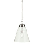 KICHLER 52662PNCLR Marsailli 19.75" 1-Light Large Pendant With Clear Glass In Brushed Nickel