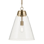 KICHLER 52662CPZCLR Marsailli 19.75" 1-Light Large Pendant With Clear Glass In Champagne Bronze
