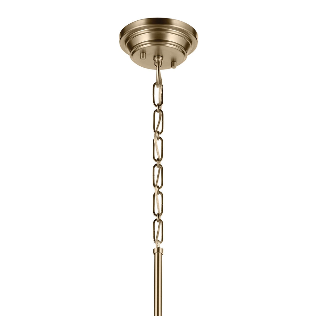 KICHLER 52662CPZCLR Marsailli 19.75" 1-Light Large Pendant With Clear Glass In Champagne Bronze