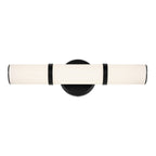 KICHLER 55187BKLED Rosh 18" Bath Bar Small Led With White Glass In Black