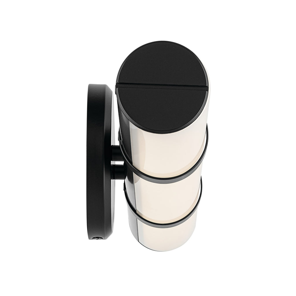 KICHLER 55187BKLED Rosh 18" Bath Bar Small Led With White Glass In Black