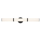 KICHLER 55189BKLED Rosh 32" Bath Bar Large Led With White Glass In Black