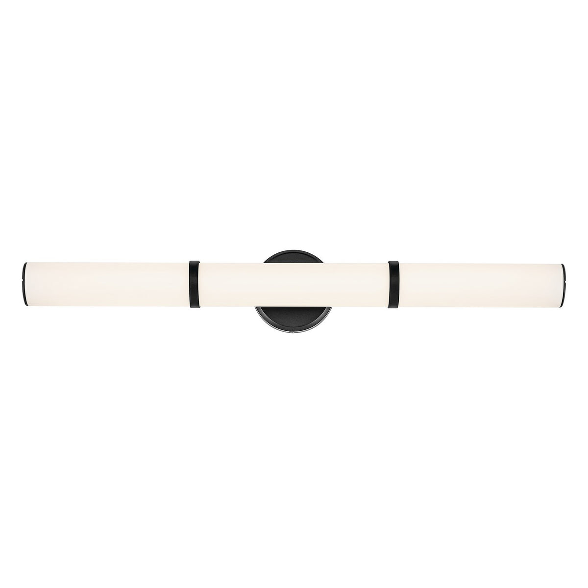 KICHLER 55189BKLED Rosh 32" Bath Bar Large Led With White Glass In Black