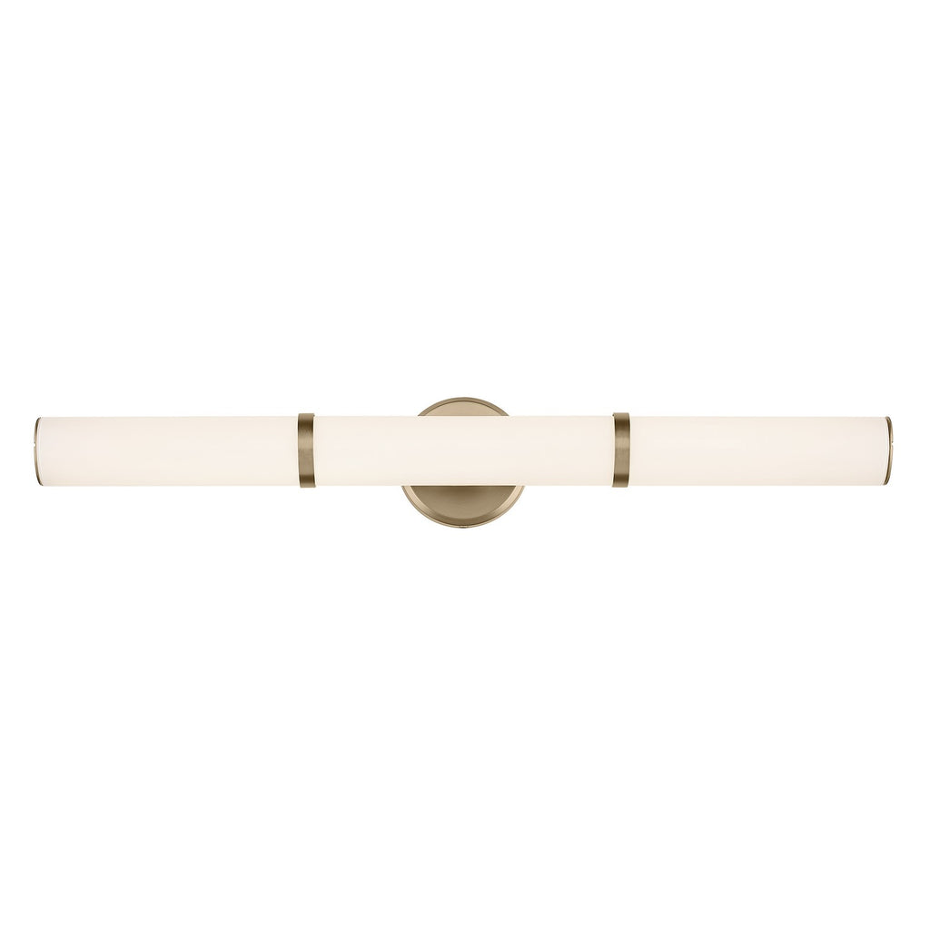 KICHLER 55189CPZLED Rosh 32" Bath Bar Large Led With White Glass In Champagne Bronze