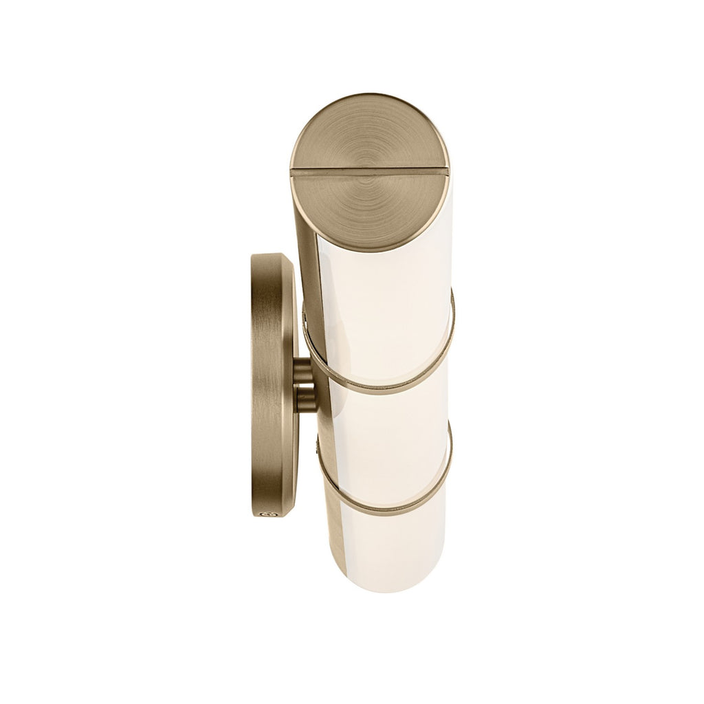 KICHLER 55189CPZLED Rosh 32" Bath Bar Large Led With White Glass In Champagne Bronze