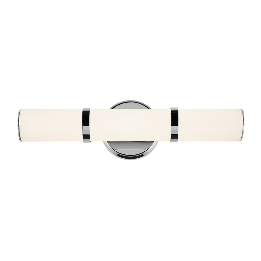 KICHLER 55187CHLED Rosh 18" Bath Bar Small Led With White Glass In Chrome