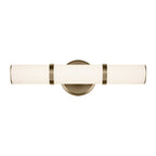 KICHLER 55187CPZLED Rosh 18" Bath Bar Small Led With White Glass In Champagne Bronze