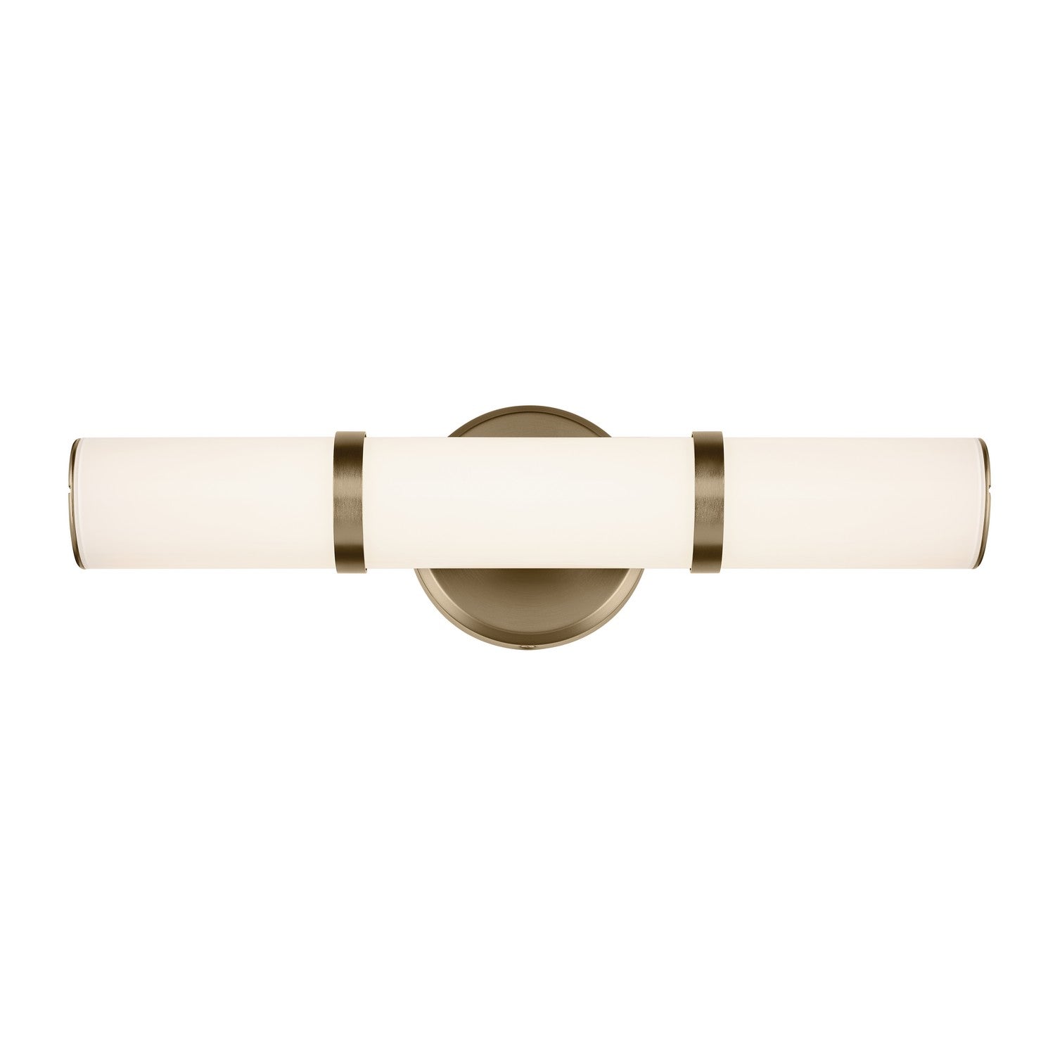 KICHLER 55187CPZLED Rosh 18" Bath Bar Small Led With White Glass In Champagne Bronze