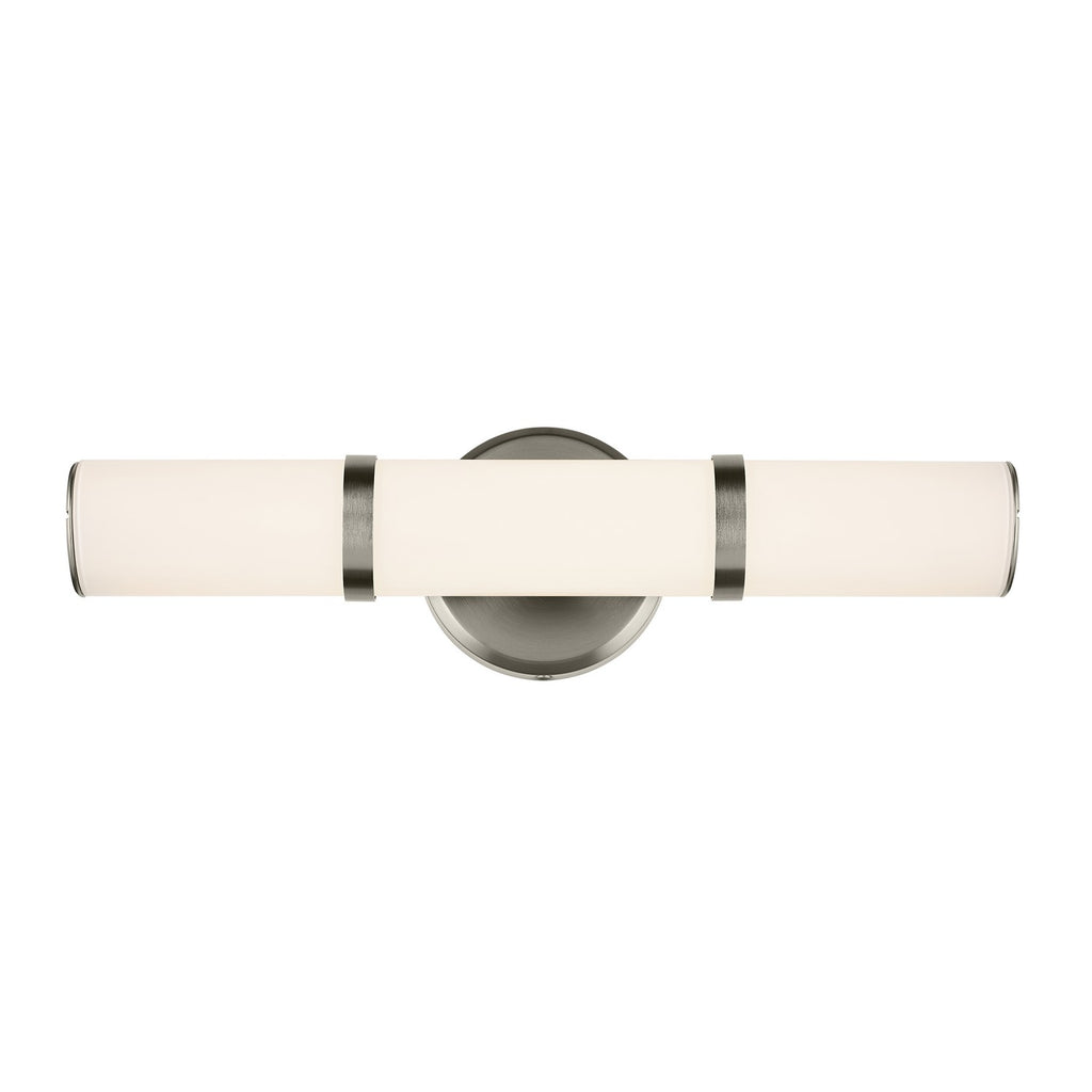 KICHLER 55187NILED Rosh 18" Bath Bar Small Led With White Glass In Brushed Nickel