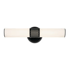 KICHLER 55191BKLED Sashi 18" Bath Bar Small Led With White Glass In Black