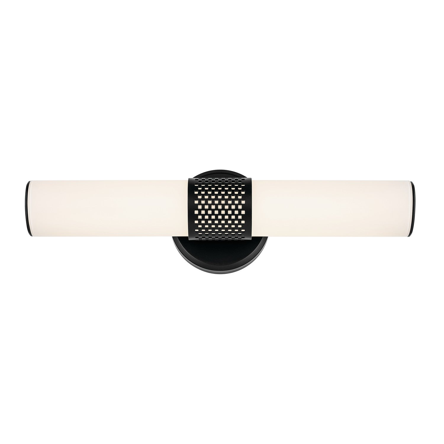 KICHLER 55191BKLED Sashi 18" Bath Bar Small Led With White Glass In Black