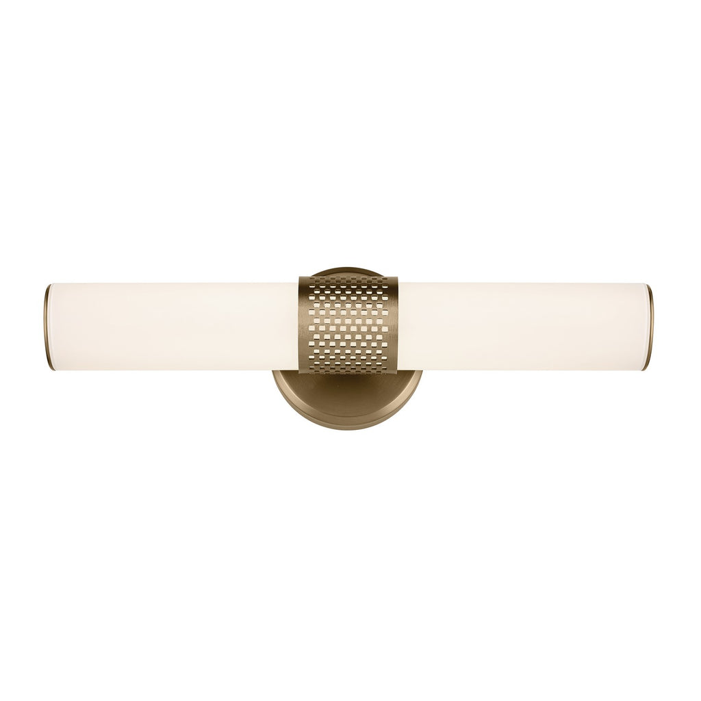KICHLER 55191CPZLED Sashi 18" Bath Bar Small Led With White Glass In Champagne Bronze