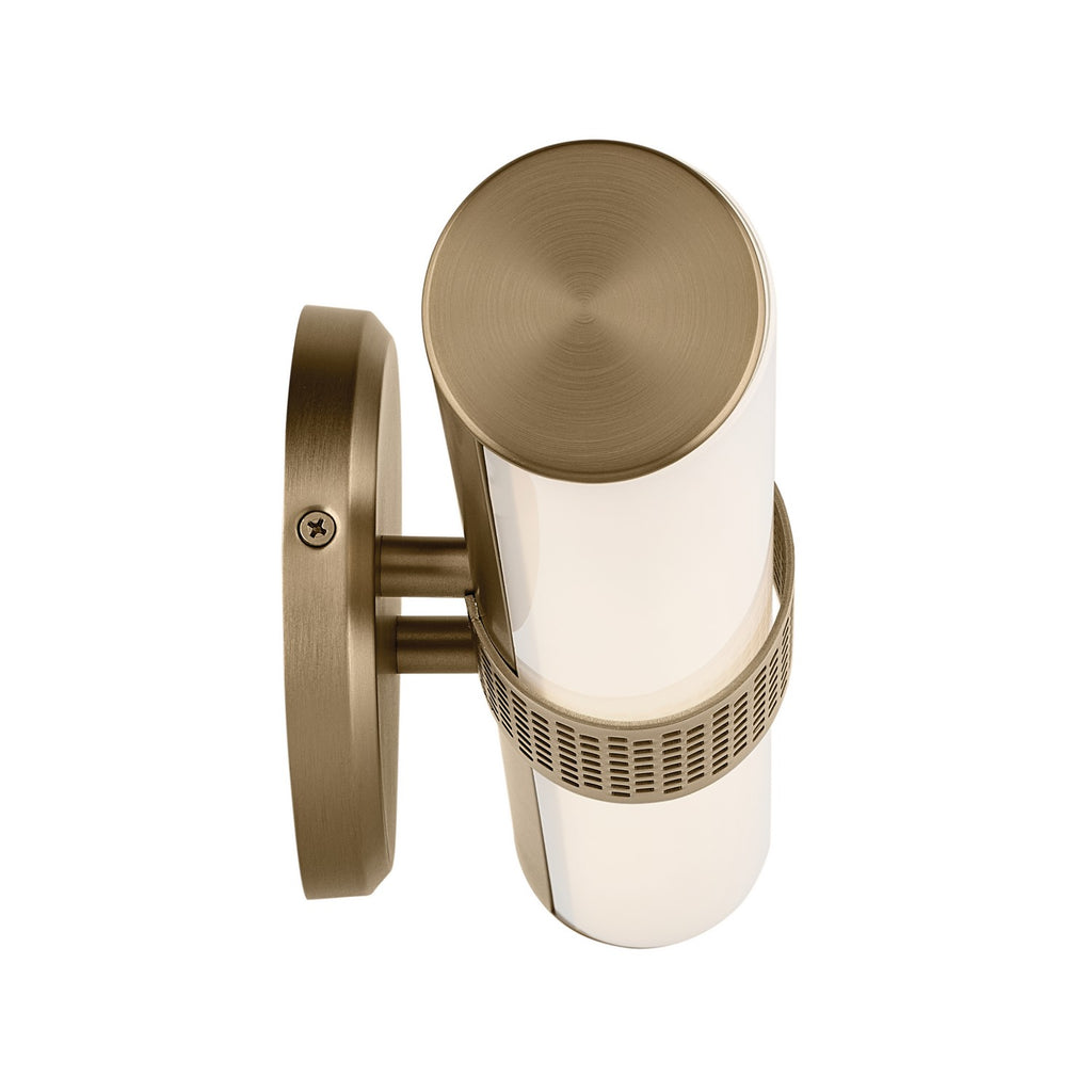 KICHLER 55191CPZLED Sashi 18" Bath Bar Small Led With White Glass In Champagne Bronze