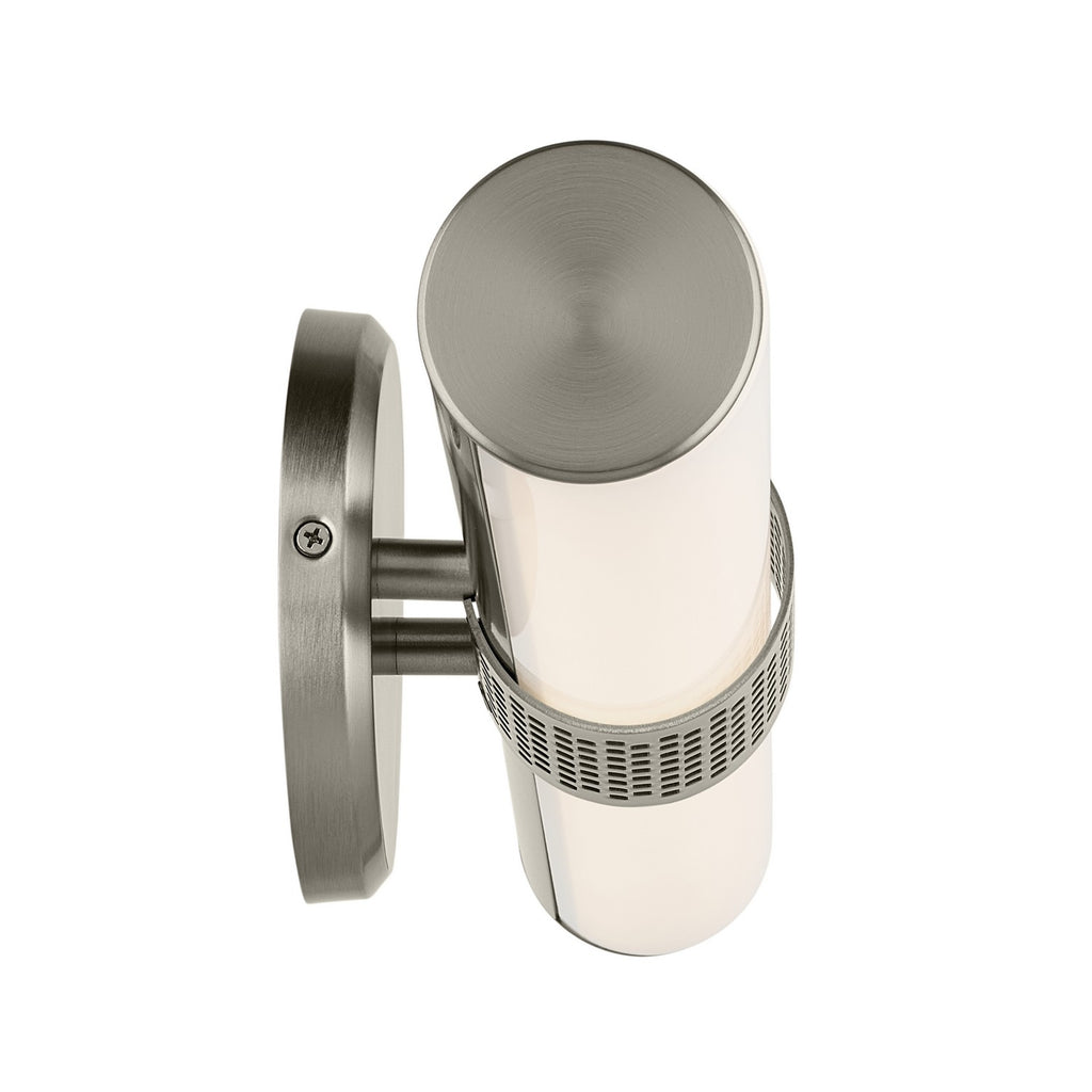 KICHLER 55191NILED Sashi 18" Bath Bar Small Led With White Glass In Brushed Nickel