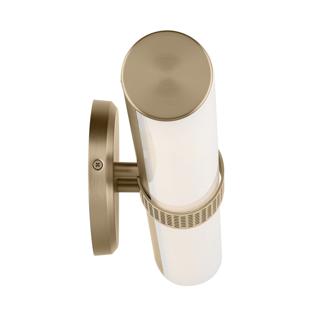 KICHLER 55193CPZLED Sashi 32" Bath Bar Large Led With White Glass In Champagne Bronze