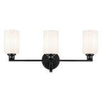 KICHLER 55226BK Gioe 24.25" 3-Light Vanity Light With Opal Glass In Black