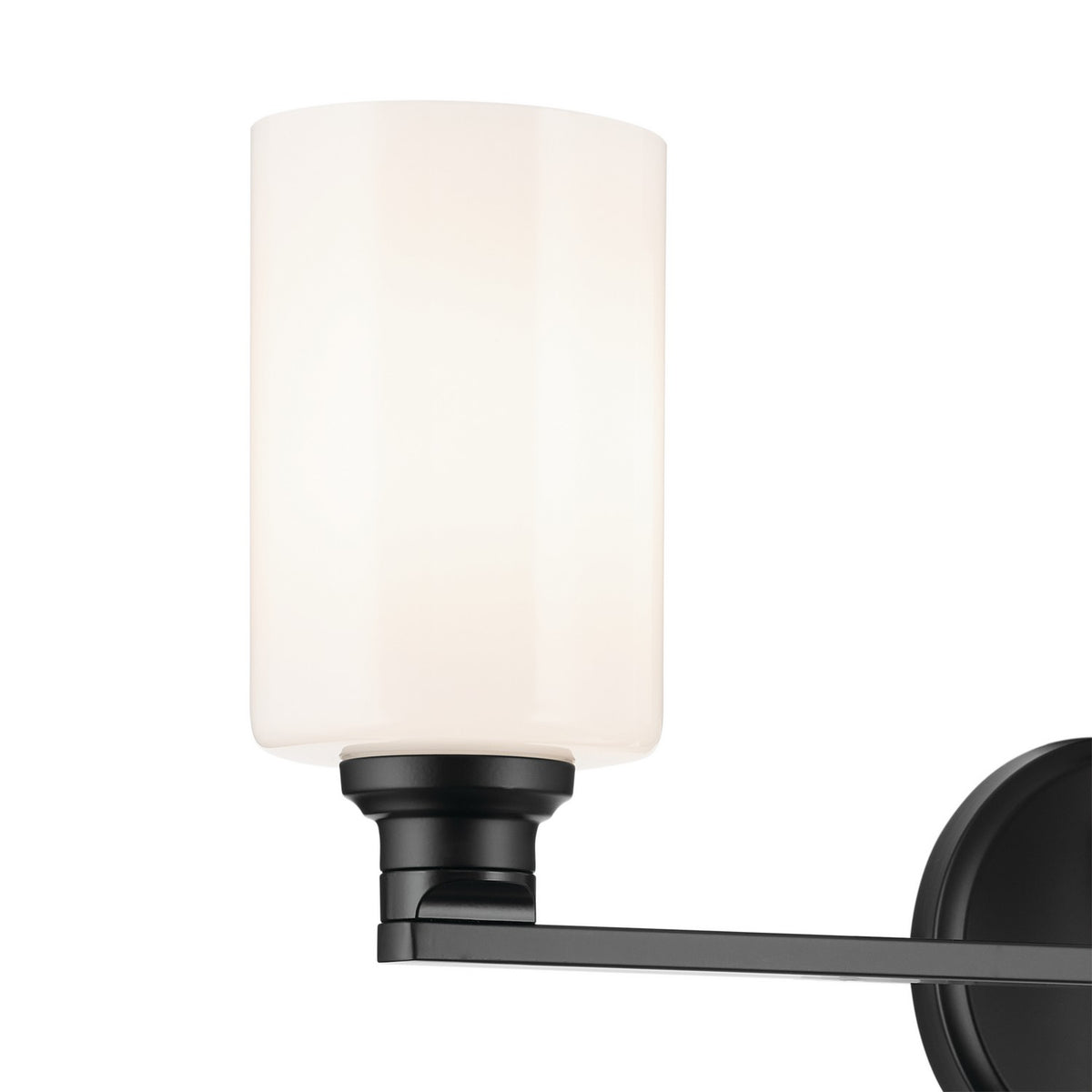 KICHLER 55226BK Gioe 24.25" 3-Light Vanity Light With Opal Glass In Black