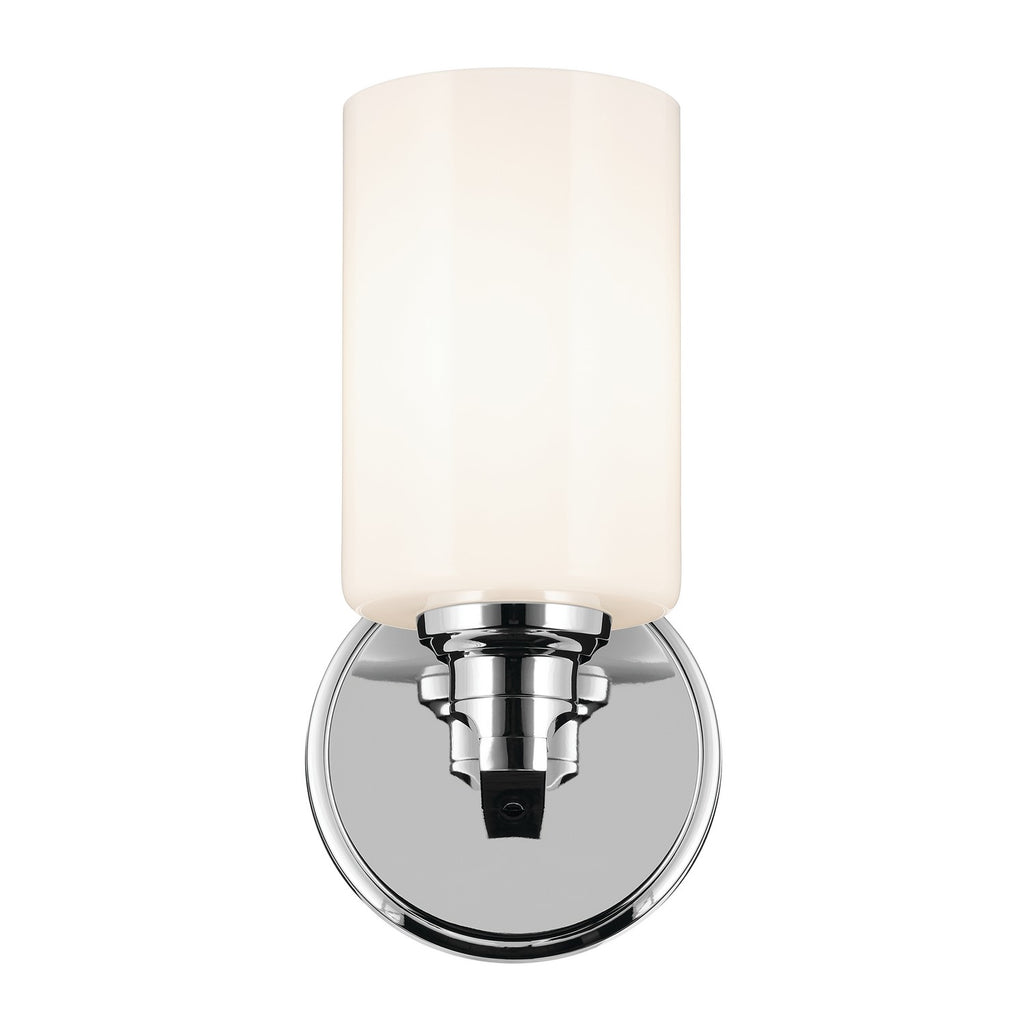 KICHLER 55224CH Gioe 9.5" 1-Light Wall Sconce With Opal Glass In Chrome