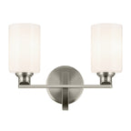 KICHLER 55225NI Gioe 14.25" 2-Light Vanity Light With Opal Glass In Brushed Nickel
