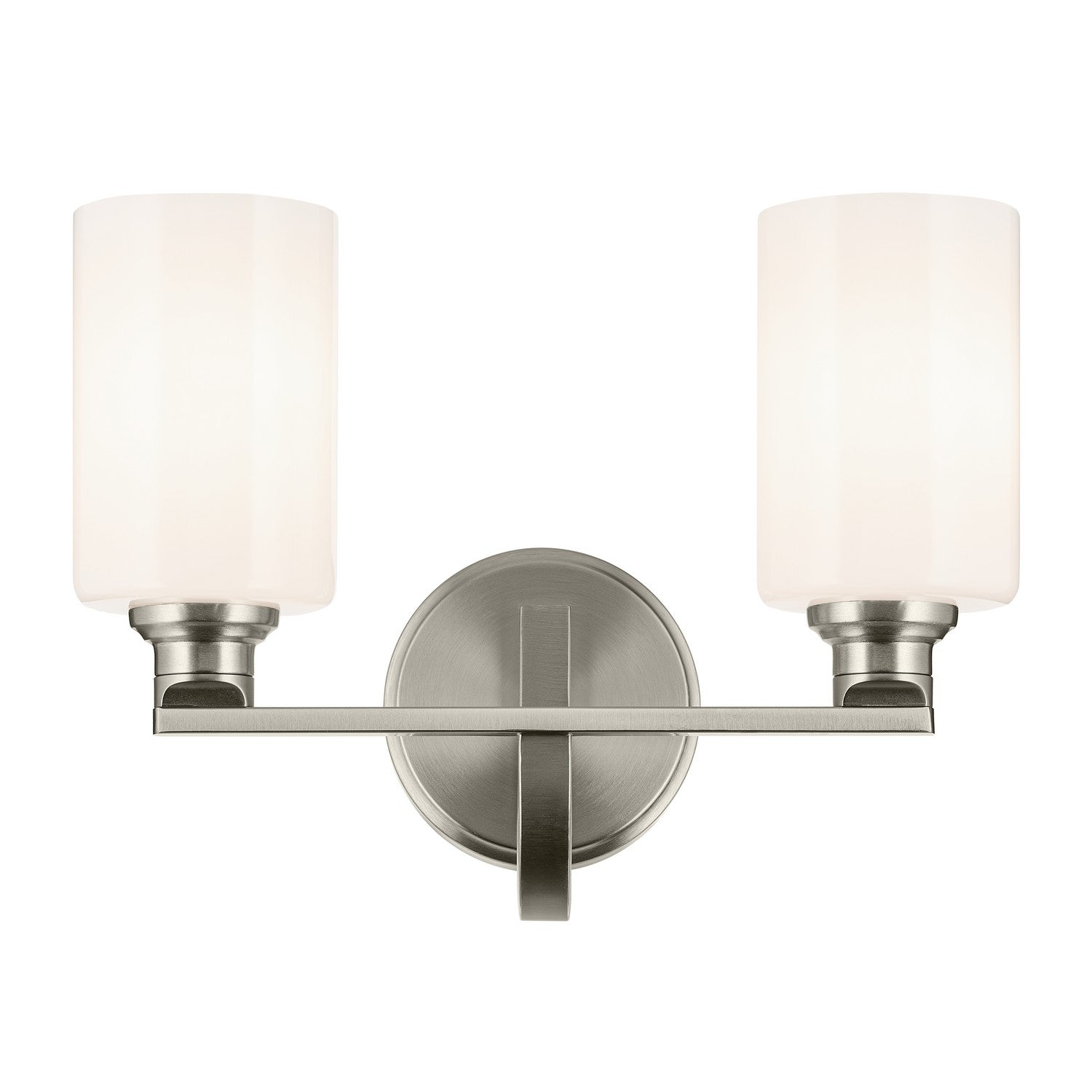 KICHLER 55225NI Gioe 14.25" 2-Light Vanity Light With Opal Glass In Brushed Nickel