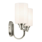 KICHLER 55225NI Gioe 14.25" 2-Light Vanity Light With Opal Glass In Brushed Nickel