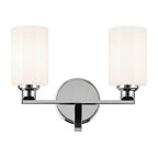 KICHLER 55225CH Gioe 14.25" 2-Light Vanity Light With Opal Glass In Chrome